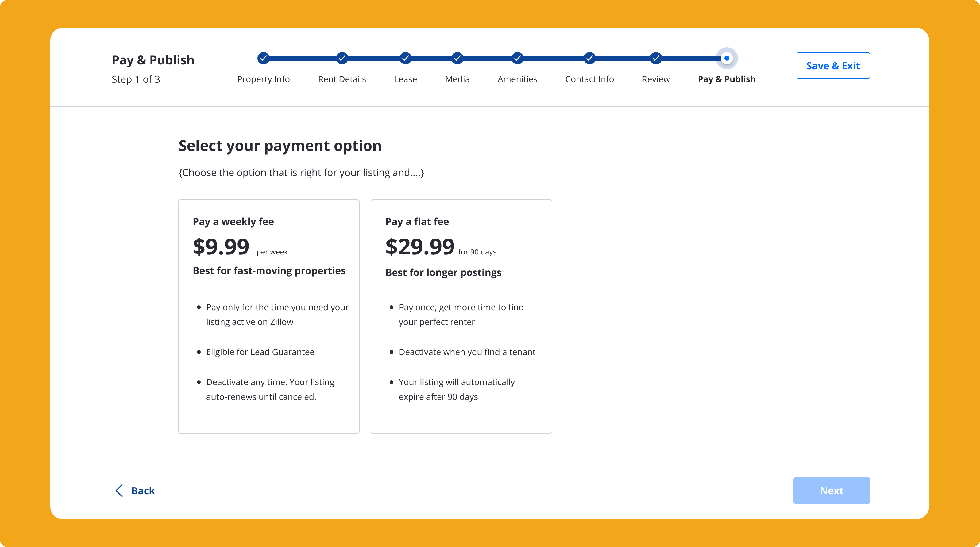 Zillow — paid listing